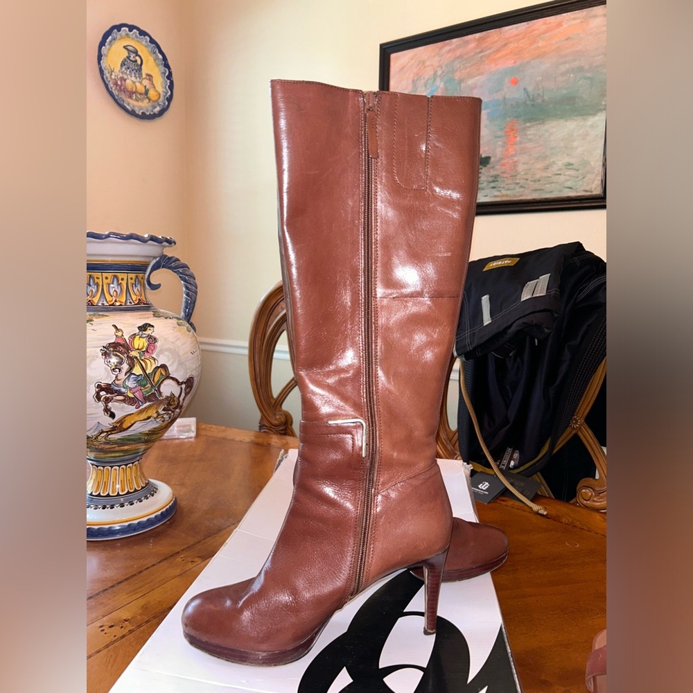 Nine West Knee high leather boots.